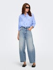 ONLY Frankie Barrel Jean, Medium Blue Denim product photo View 04 S