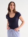 Zest Sleep Scoopneck Tee, Navy product photo