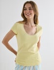 Zest Sleep Scoopneck Tee, Lemon product photo