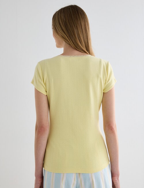 Zest Sleep Scoopneck Tee, Lemon product photo View 02 L