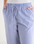 Zest Sleep Cropped Pant, Navy Stripe product photo View 04 S
