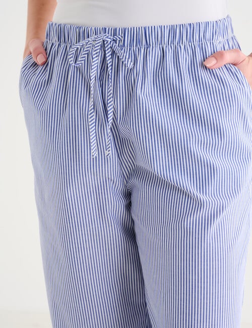 Zest Sleep Cropped Pant, Navy Stripe product photo View 04 L