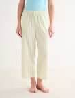 Zest Sleep Cropped Pant, Lemon Stripe product photo