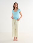 Zest Sleep Cropped Pant, Lemon Stripe product photo View 03 S