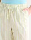 Zest Sleep Cropped Pant, Lemon Stripe product photo View 04 S