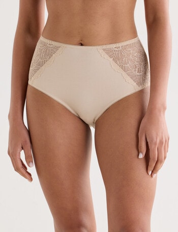Lyric Amber Lace Trim Full Brief, Nude product photo