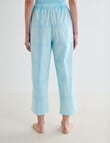 Zest Sleep Cropped Pant, Aqua Check product photo View 03 S