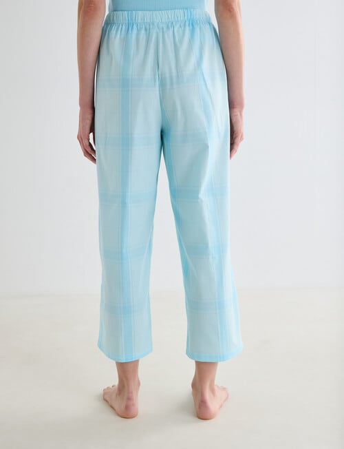 Zest Sleep Cropped Pant, Aqua Check product photo View 03 L