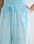 Zest Sleep Cropped Pant, Aqua Check product photo View 04 S
