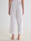 Zest Sleep Cropped Pant, Pink Stripe product photo View 02 S