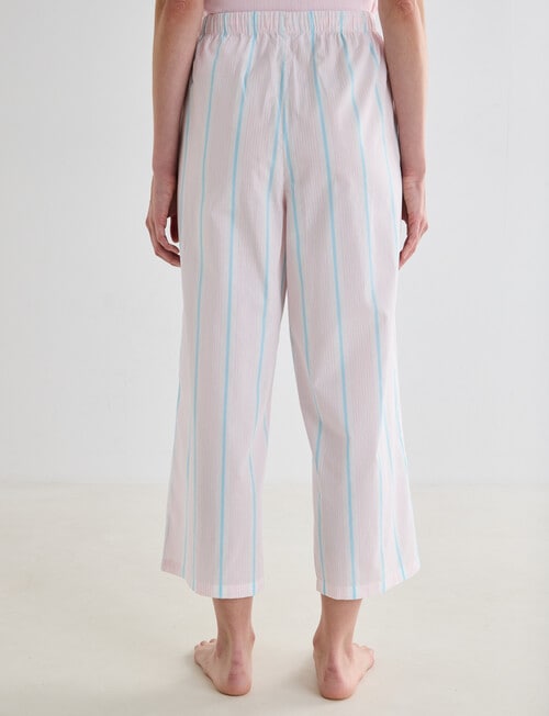 Zest Sleep Cropped Pant, Pink Stripe product photo View 02 L