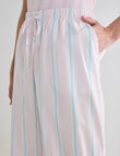 Zest Sleep Cropped Pant, Pink Stripe product photo View 04 S