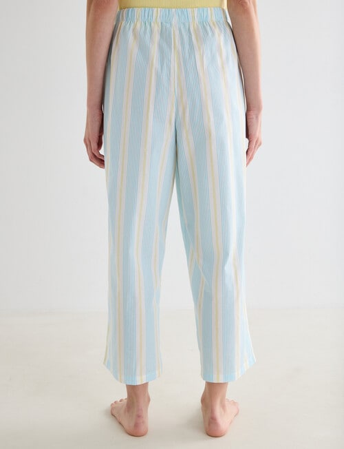 Zest Sleep Cropped Pant, Aqua Stripe product photo View 02 L