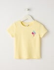 Mac & Ellie Icecream Short Sleeve Rib Tee, Lemon product photo