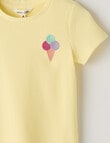 Mac & Ellie Icecream Short Sleeve Rib Tee, Lemon product photo View 02 S