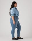 Levis 721 PL Hi-Rise Skinny Jean , Eternal Indigo Mid product photo View 03 S