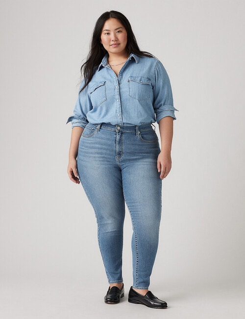 Levis 721 PL Hi-Rise Skinny Jean , Eternal Indigo Mid product photo View 04 L