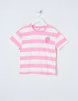 Mac & Ellie Strawberry Short Sleeve Boxy Tee, Pink Sugar product photo