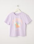 Mac & Ellie Oranges Short Sleeve Boxy Tee, Lilac product photo