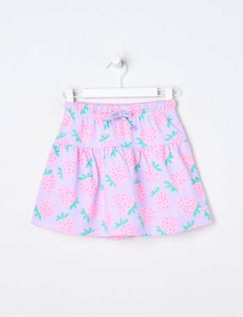 Mac & Ellie Strawberries Knit Skort, Lilac product photo