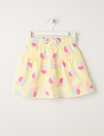 Mac & Ellie Icecreams Knit Skort, Lemon product photo