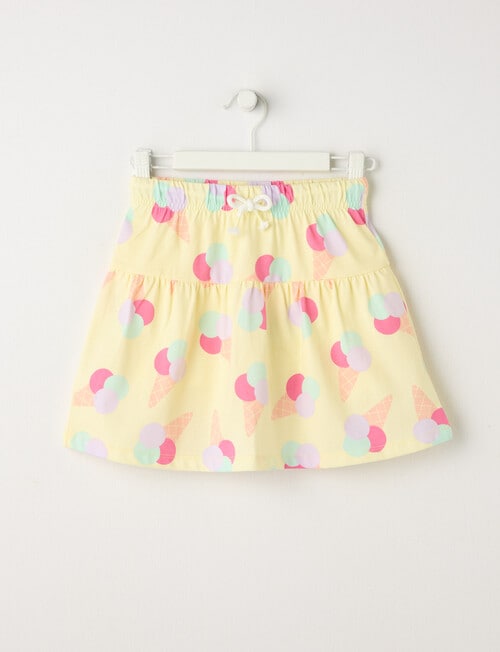 Mac & Ellie Icecreams Knit Skort, Lemon product photo