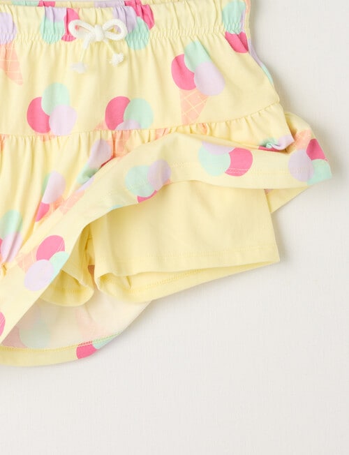 Mac & Ellie Icecreams Knit Skort, Lemon product photo View 02 L