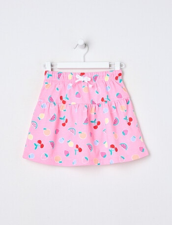 Mac & Ellie Fun Fruit Knit Skort, Pink Sugar product photo