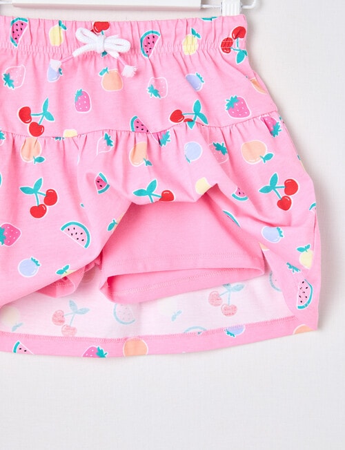 Mac & Ellie Fun Fruit Knit Skort, Pink Sugar product photo View 02 L