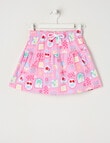 Mac & Ellie Fun Print Knit Skort, Pink Sugar product photo