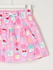 Mac & Ellie Fun Print Knit Skort, Pink Sugar product photo View 02 S