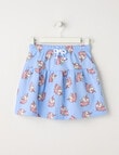 Mac & Ellie Rainbow Unicorns Knit Skort, Cornflower product photo