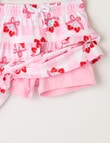 Mac & Ellie Bow Cherries Knit Skort, Pink Sugar product photo View 02 S