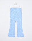 Mac & Ellie Butterflies Rib Flare Legging, Cornflower product photo
