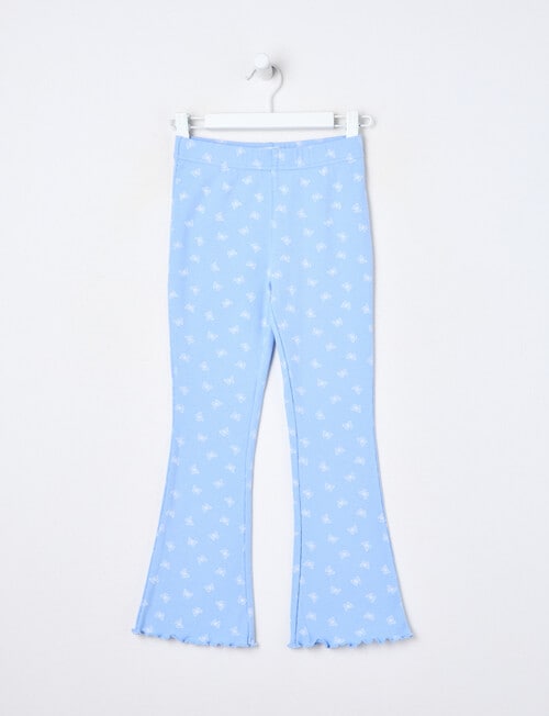 Mac & Ellie Butterflies Rib Flare Legging, Cornflower product photo