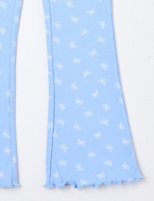 Mac & Ellie Butterflies Rib Flare Legging, Cornflower product photo View 02 L