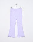 Mac & Ellie Daisies Rib Flare Legging, Lilac product photo