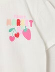 Mac & Ellie Fruity Fun Short Sleeve Boxy Tee, White product photo View 03 S