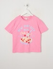 Mac & Ellie Pasta Short Sleeve Boxy Tee, Candy Pink product photo