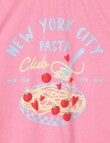 Mac & Ellie Pasta Short Sleeve Boxy Tee, Candy Pink product photo View 02 S