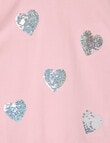 Mac & Ellie Flip Sequin Hearts Boxy Tee, Baby Pink product photo View 02 S