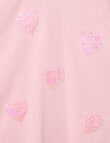 Mac & Ellie Flip Sequin Hearts Boxy Tee, Baby Pink product photo View 03 S