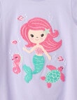 Mac & Ellie Boucle Mermaid Short Sleeve Tee, Lilac product photo View 02 S