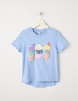 Mac & Ellie Icecreams Short Sleeve Tee, Cornflower product photo
