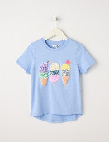 Mac & Ellie Icecreams Short Sleeve Tee, Cornflower product photo