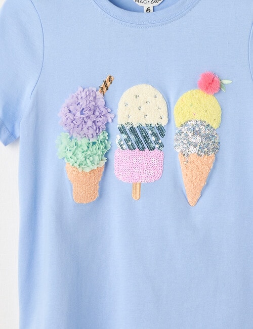 Mac & Ellie Icecreams Short Sleeve Tee, Cornflower product photo View 02 L