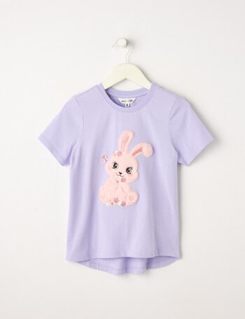 Mac & Ellie Fluffy Bunny Short Sleeve Tee, Lilac product photo
