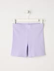 Mac & Ellie Rib Bike Short, Lilac product photo