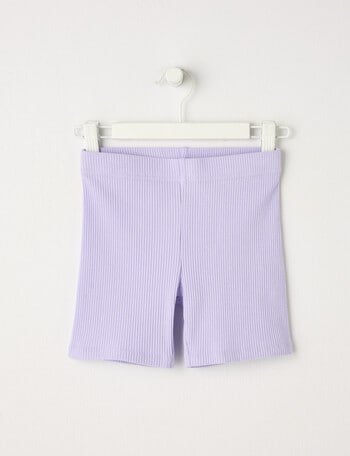 Mac & Ellie Rib Bike Short, Lilac product photo