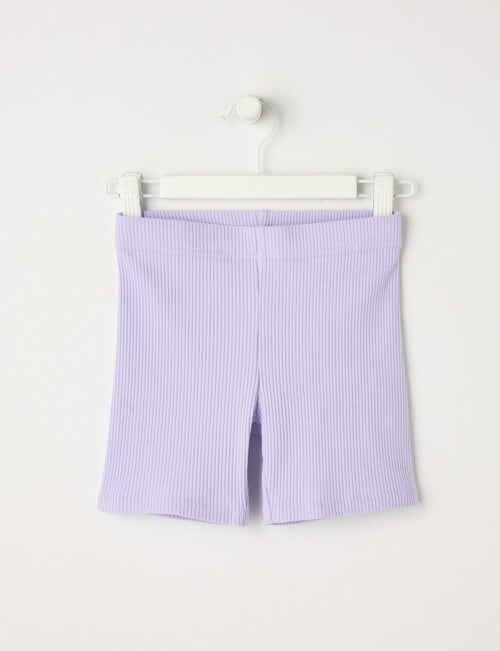 Mac & Ellie Rib Bike Short, Lilac product photo